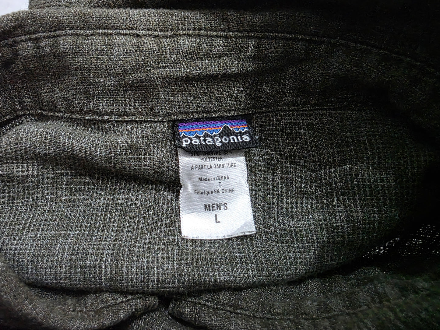 Camisa Patagonia Grande L Gris
