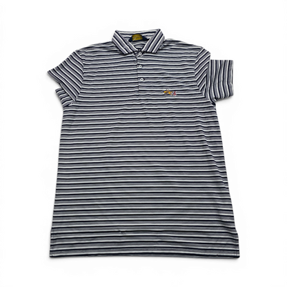Playera Polo Ralph Lauren Grande L Azul Lineas Pro Fit