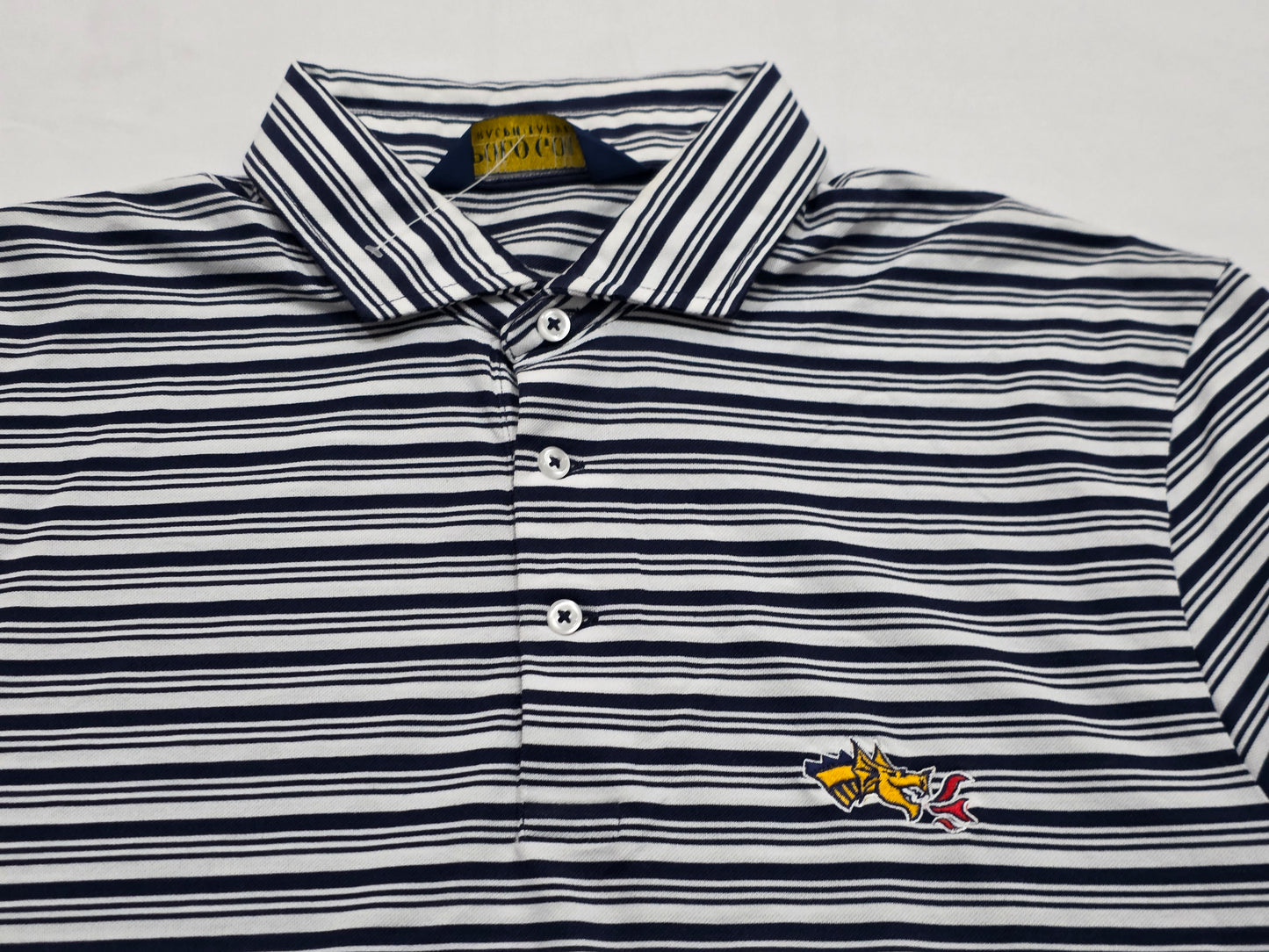 Playera Polo Ralph Lauren Grande L Azul Lineas Pro Fit