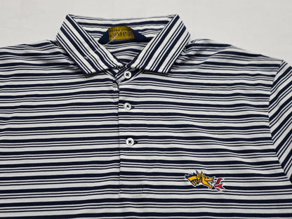 Playera Polo Ralph Lauren Grande L Azul Lineas Pro Fit