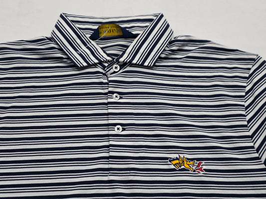 Playera Polo Ralph Lauren Grande L Azul Lineas Pro Fit