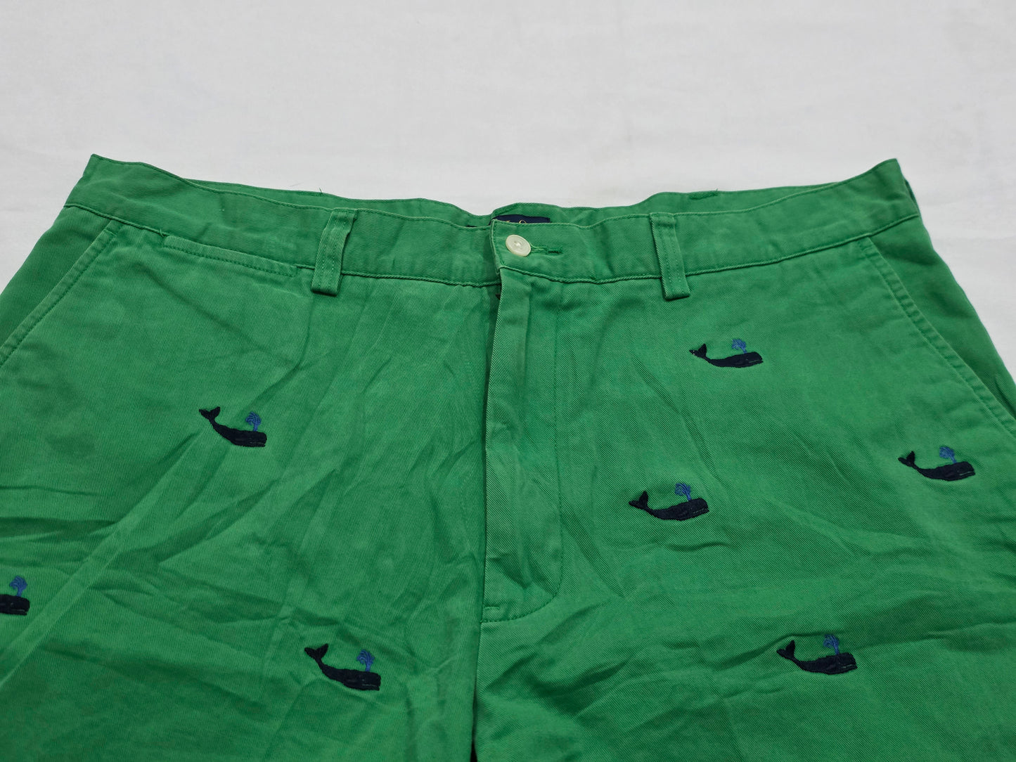 Bermuda Ralph Lauren Talla 36 Verde Deslavado Ballenas