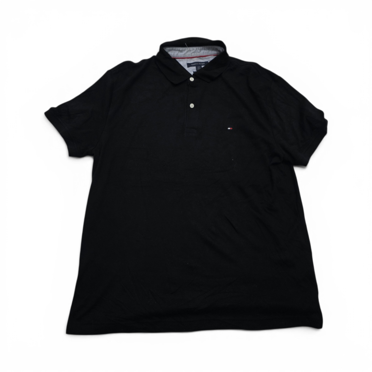 Playera Polo Custom Fit Tommy Hilfiger Grande L Negro
