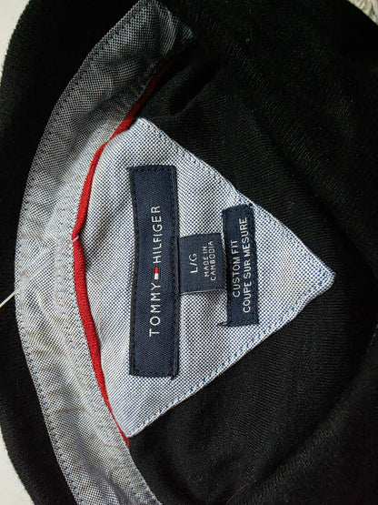 Playera Polo Custom Fit Tommy Hilfiger Grande L Negro