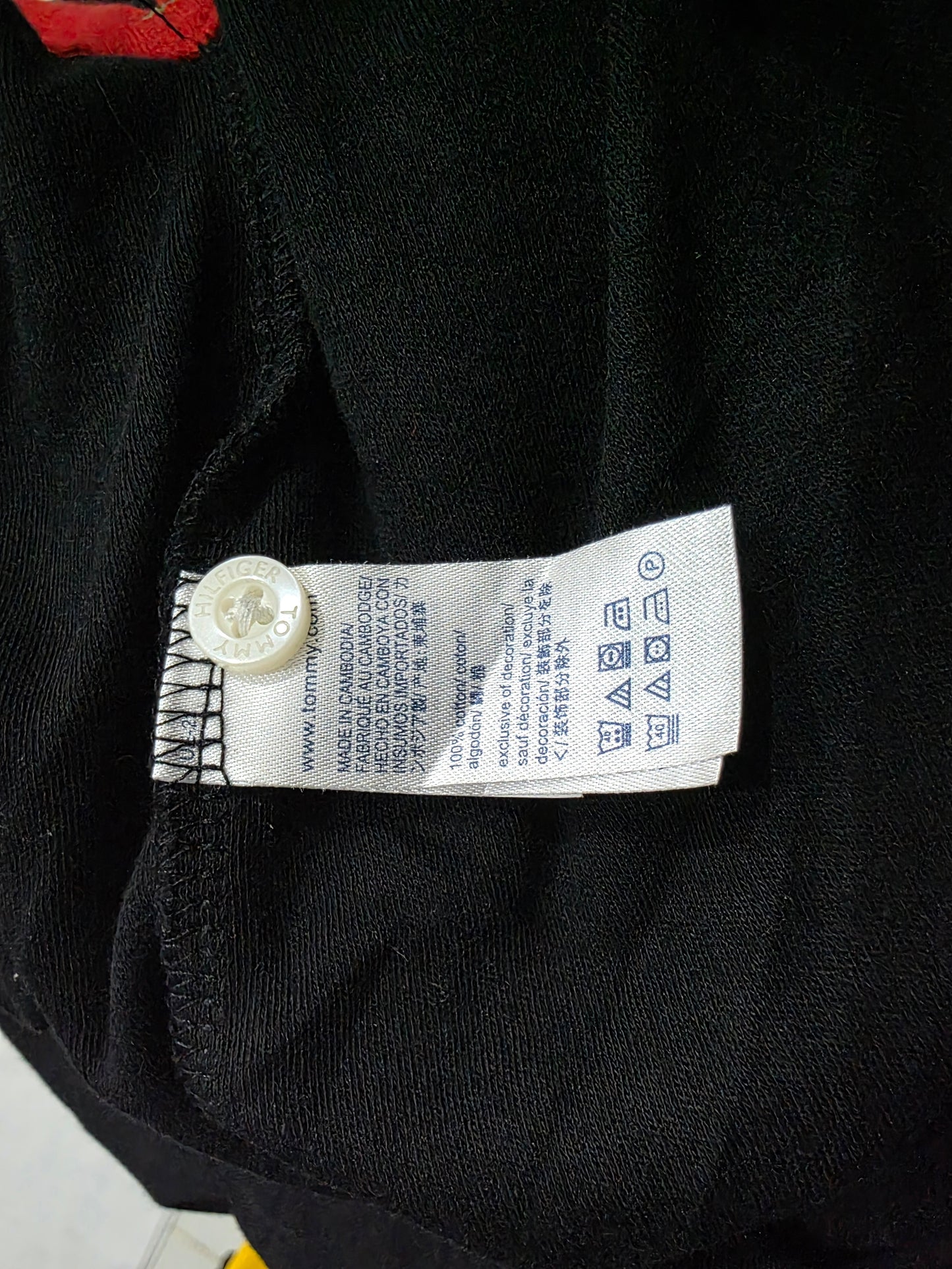 Playera Polo Custom Fit Tommy Hilfiger Grande L Negro