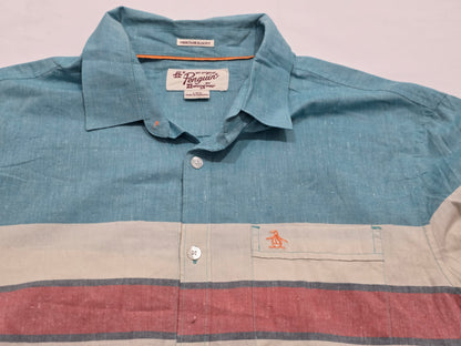 Camisa Manga Corta Penguin Grande L Azul