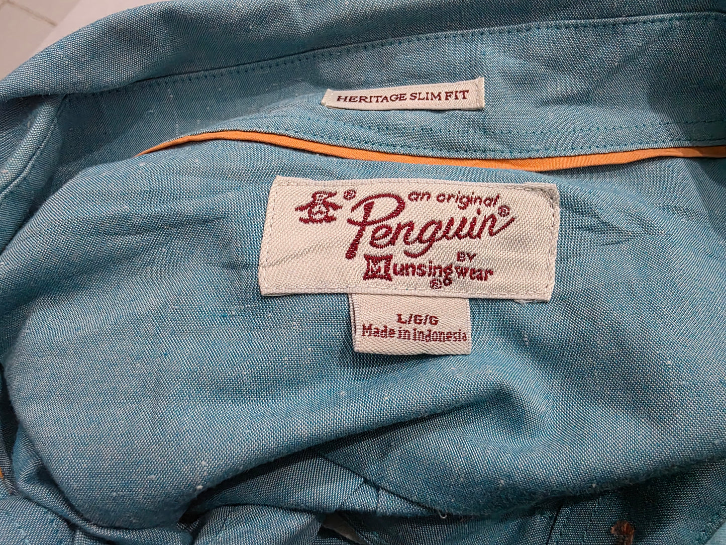 Camisa Manga Corta Penguin Grande L Azul