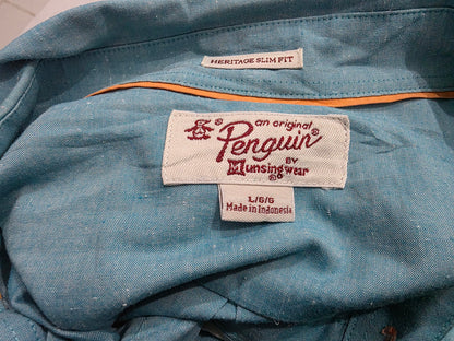 Camisa Manga Corta Penguin Grande L Azul