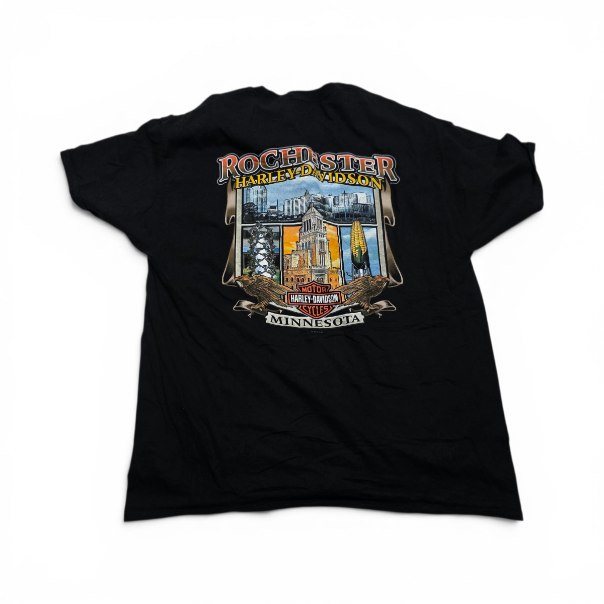 Playera Harley Dvidson Grande L Negro Rochester Minnesota