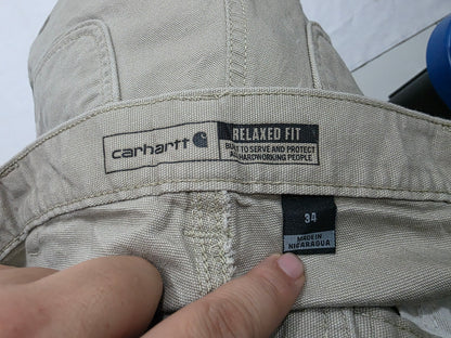 Bermuda Relaxed Fit Carhartt Talla 34 Caqui