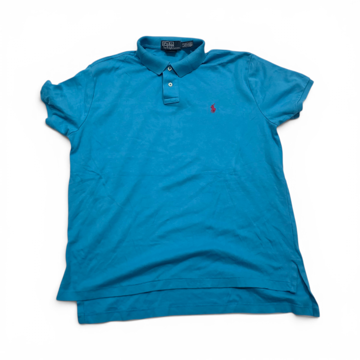 Playera Polo Customfit Ralph Lauren Grande L Azul Pony Rosa