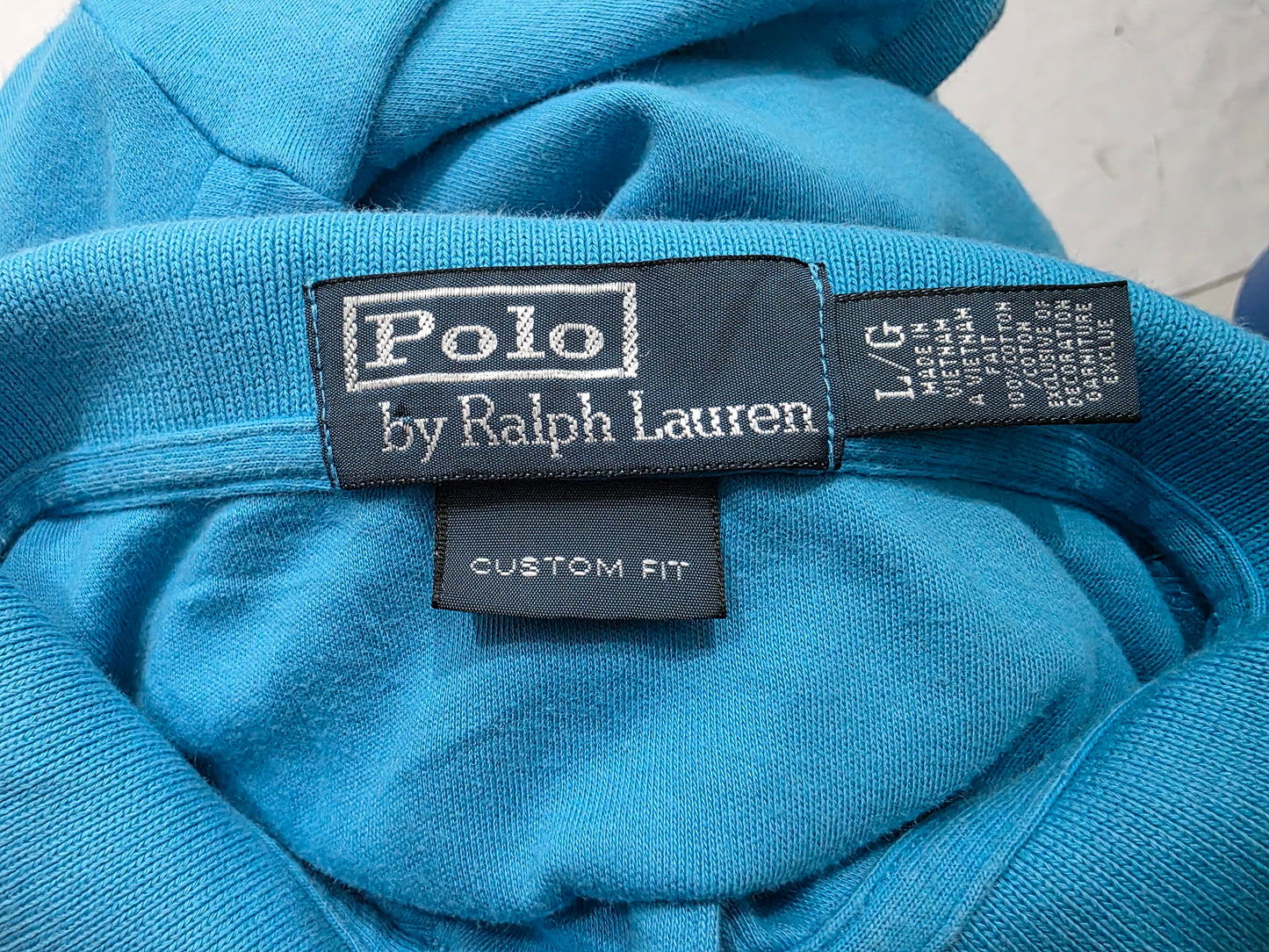 Playera Polo Customfit Ralph Lauren Grande L Azul Pony Rosa