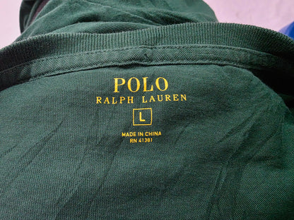 Playera Manga Larga Ralph Lauren Grandel Verde Pony Amarillo