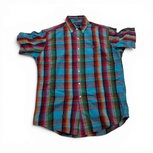 Camisa Manga Corta Ralph Lauren Grande L Cuadro Colores
