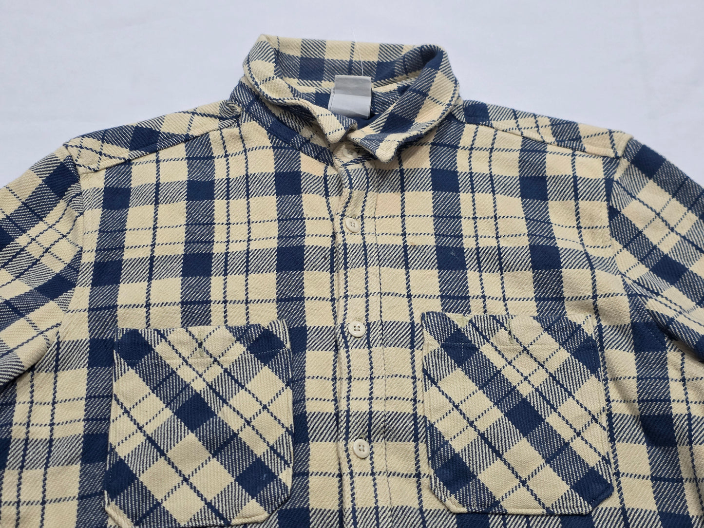 Camisa Gruesa The North Face Grande L Beige Y Azul