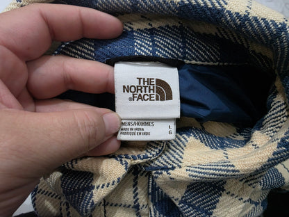 Camisa Gruesa The North Face Grande L Beige Y Azul