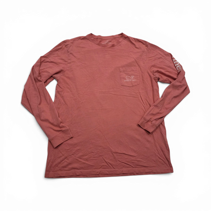 Playera Manga Larga Vineyard Vines Grande L Coral