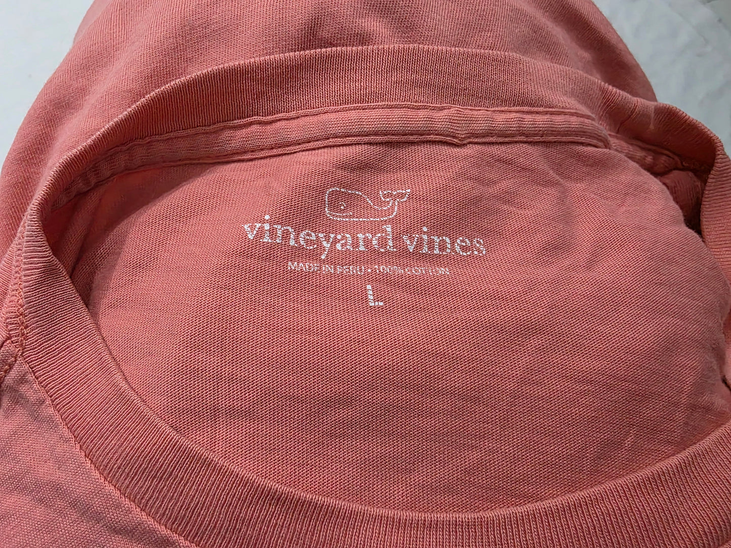 Playera Manga Larga Vineyard Vines Grande L Coral
