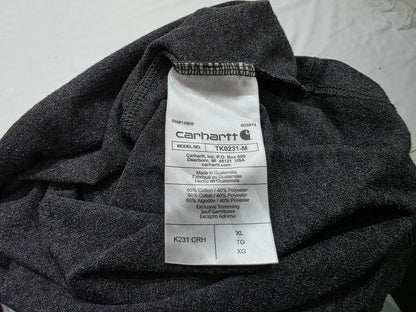 Playera Manga Larga Carhartt Xgrande Xl Gris Letras Naranja