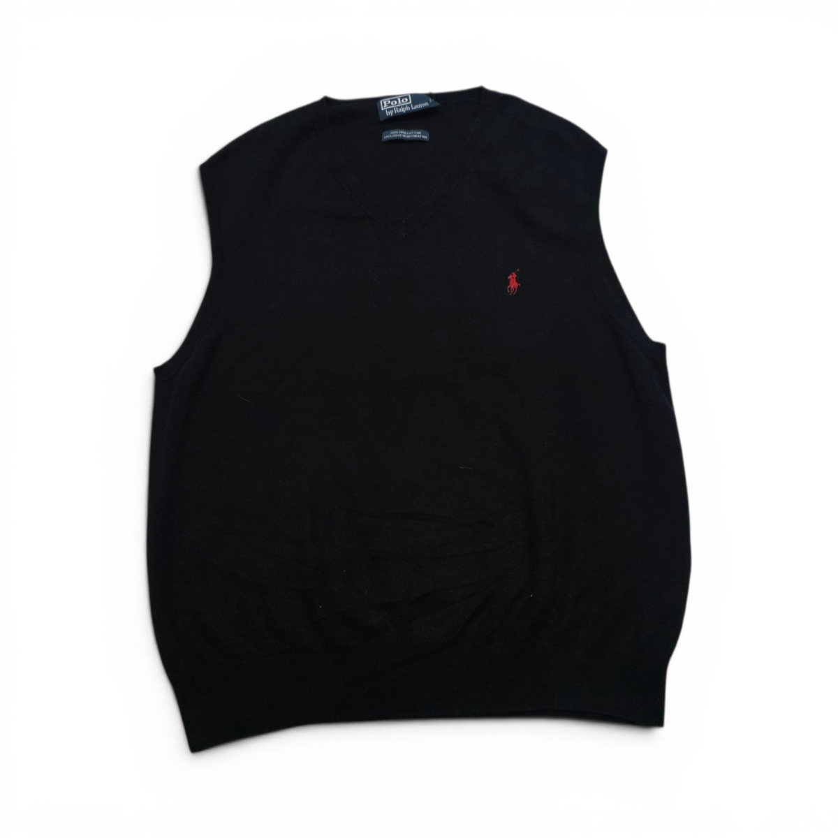 Chaleco Ralph Lauren Xgrande Xl Negro Pony Rojo