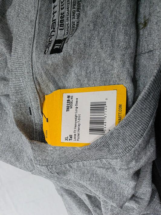 Playera Manga Larga Carhartt Xgrande Xl Gris Loose Fit Alto