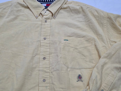 Camisa Tommy Hilfiger Xgrande Xl Amarillo Retro