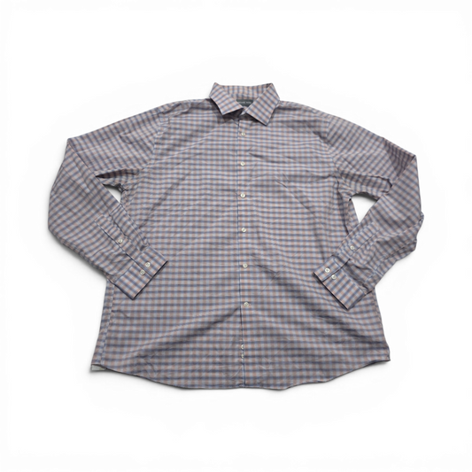 Camisa Michael Kors Xgrande 17 1/2 36-37 Regular Azul Naranj