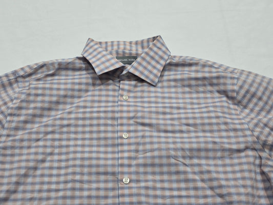 Camisa Michael Kors Xgrande 17 1/2 36-37 Regular Azul Naranj