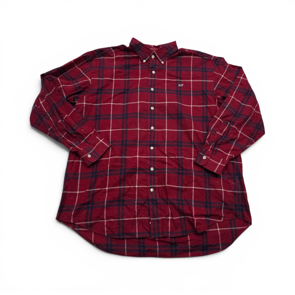 Camisa Vineyard Vines Xgrande Xl Whale Shirt Cuadro Rojo