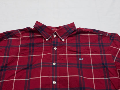 Camisa Vineyard Vines Xgrande Xl Whale Shirt Cuadro Rojo