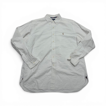Camisa Ralph Lauren Xgrande Xl Classic Fit Blanca Pony Color
