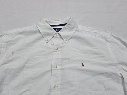 Camisa Ralph Lauren Xgrande Xl Classic Fit Blanca Pony Color