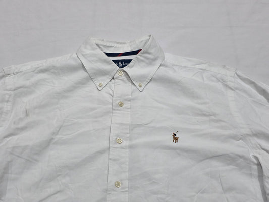 Camisa Ralph Lauren Xgrande Xl Classic Fit Blanca Pony Color