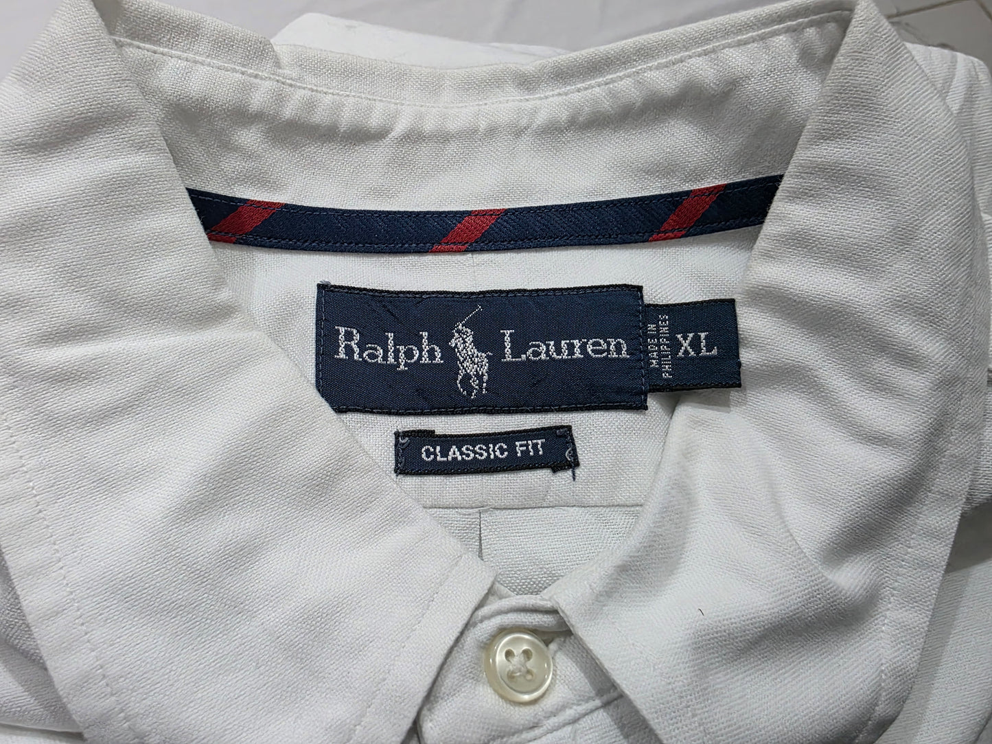 Camisa Ralph Lauren Xgrande Xl Classic Fit Blanca Pony Color