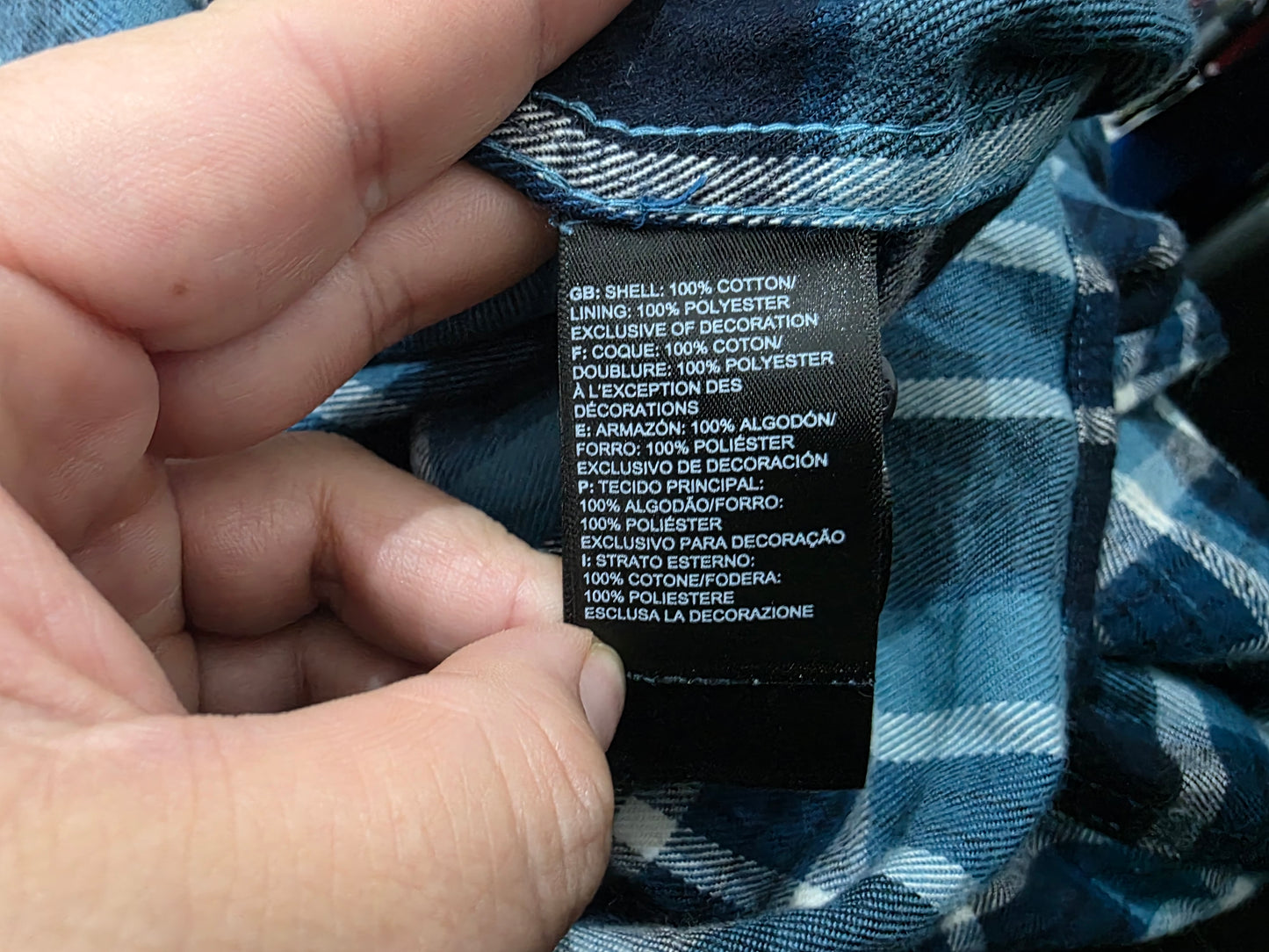 Camisa Ralph Lauren Xgrande Xl Azul Cuadro Franela