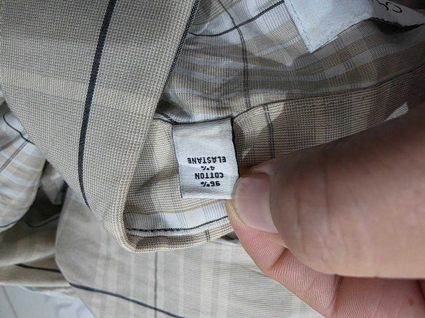 Camisa Calvin Klein Xgrande 17 1/2 36-37 Cuadro Cafe Slim