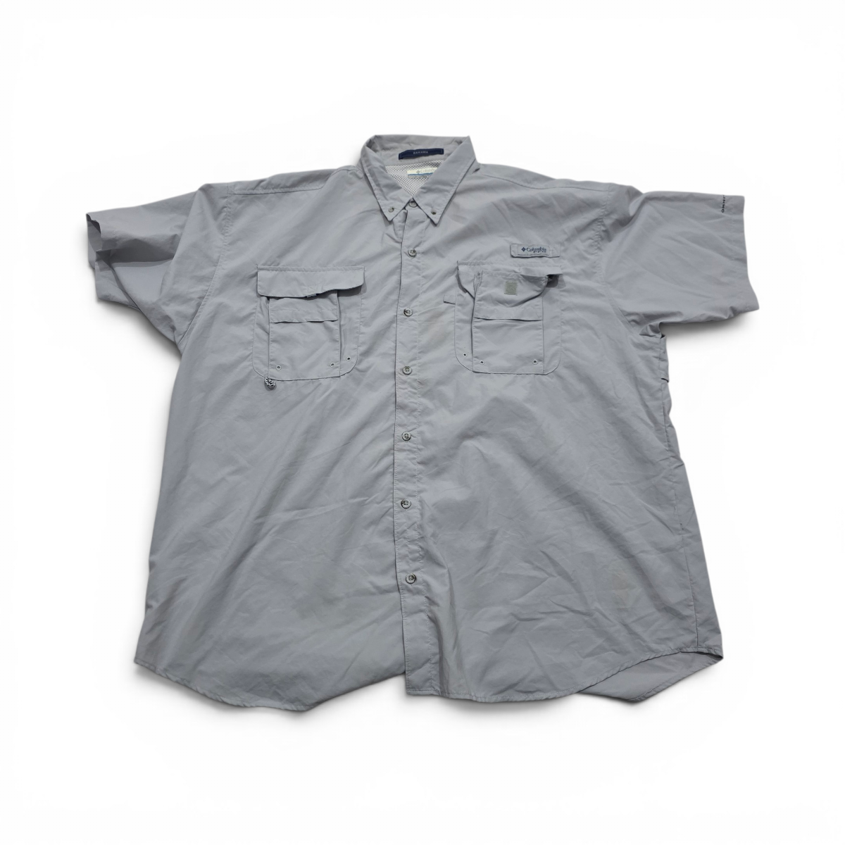 Camisa Manga Corta Columbia Pfg Bahama 2xl Gris