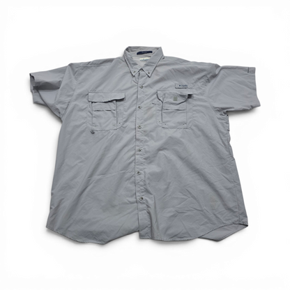 Camisa Manga Corta Columbia Pfg Bahama 2xl Gris