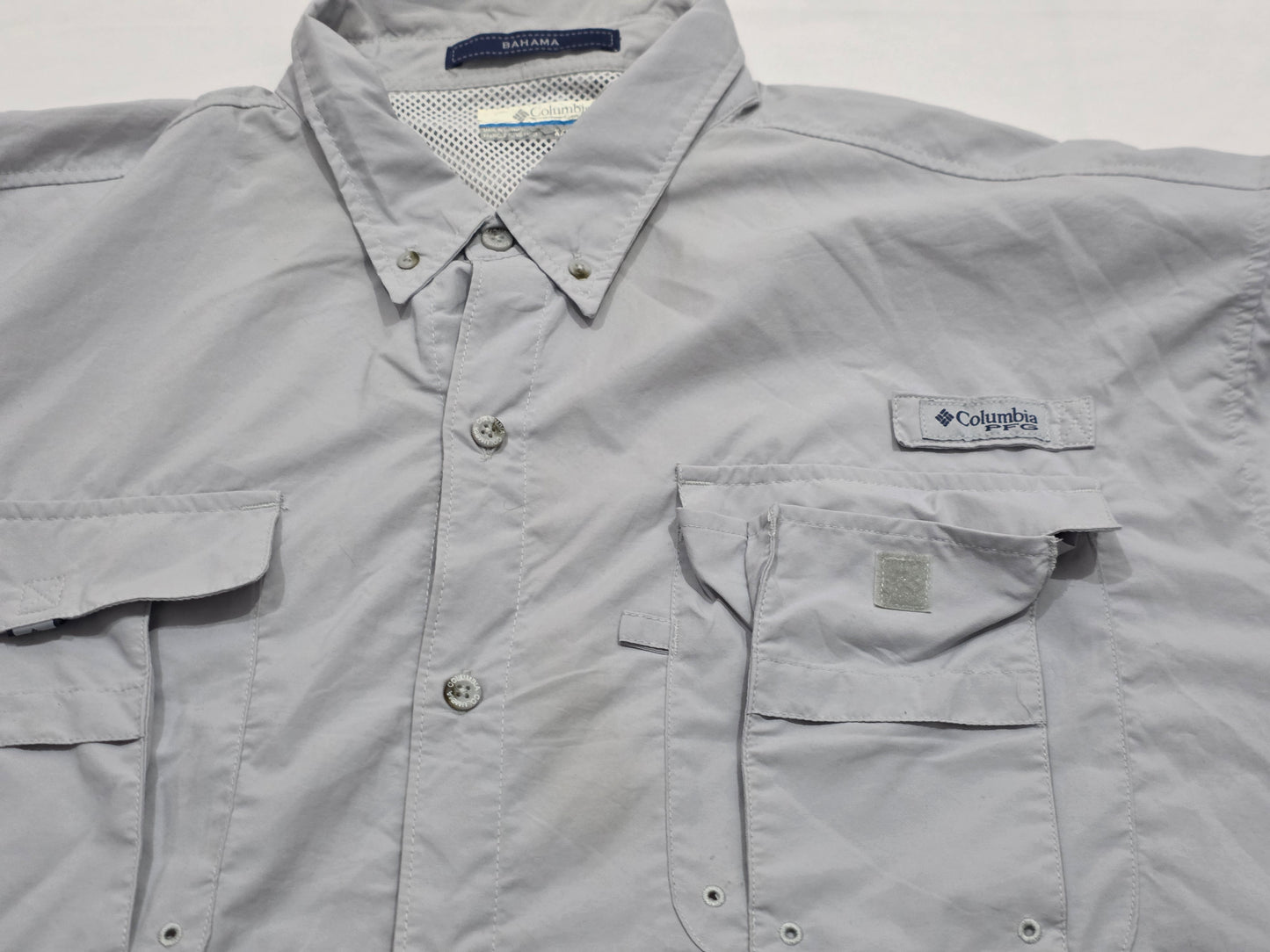 Camisa Manga Corta Columbia Pfg Bahama 2xl Gris