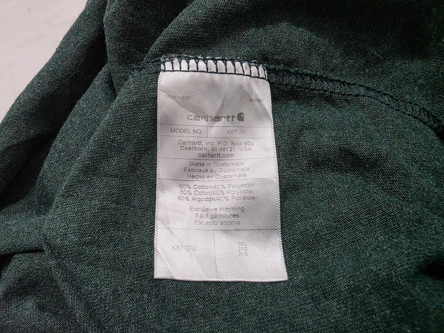 Playera Carhartt 2xl Loose Fit Verde