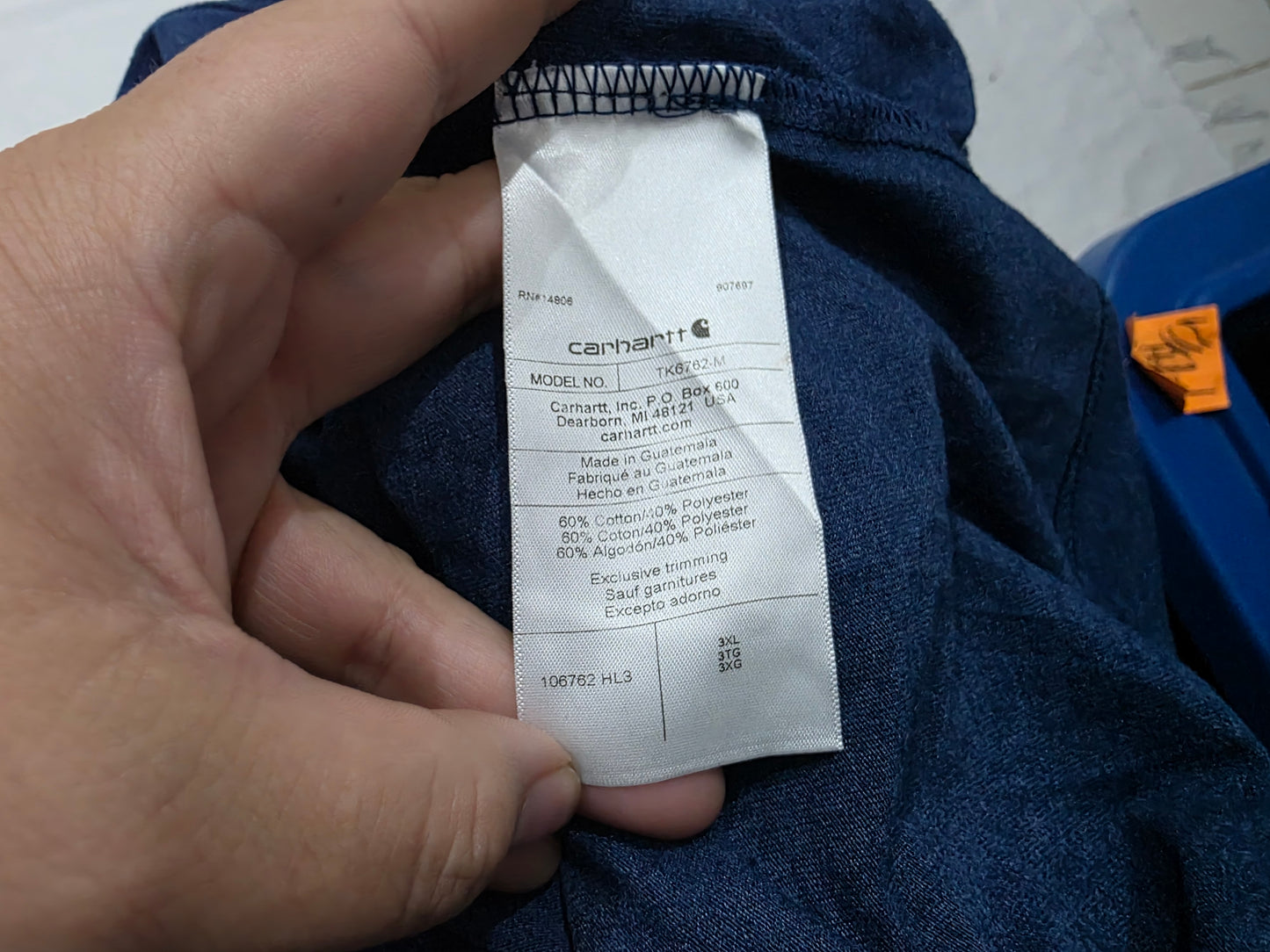 Playera Carhartt 3xl Relaxed Fit Azul