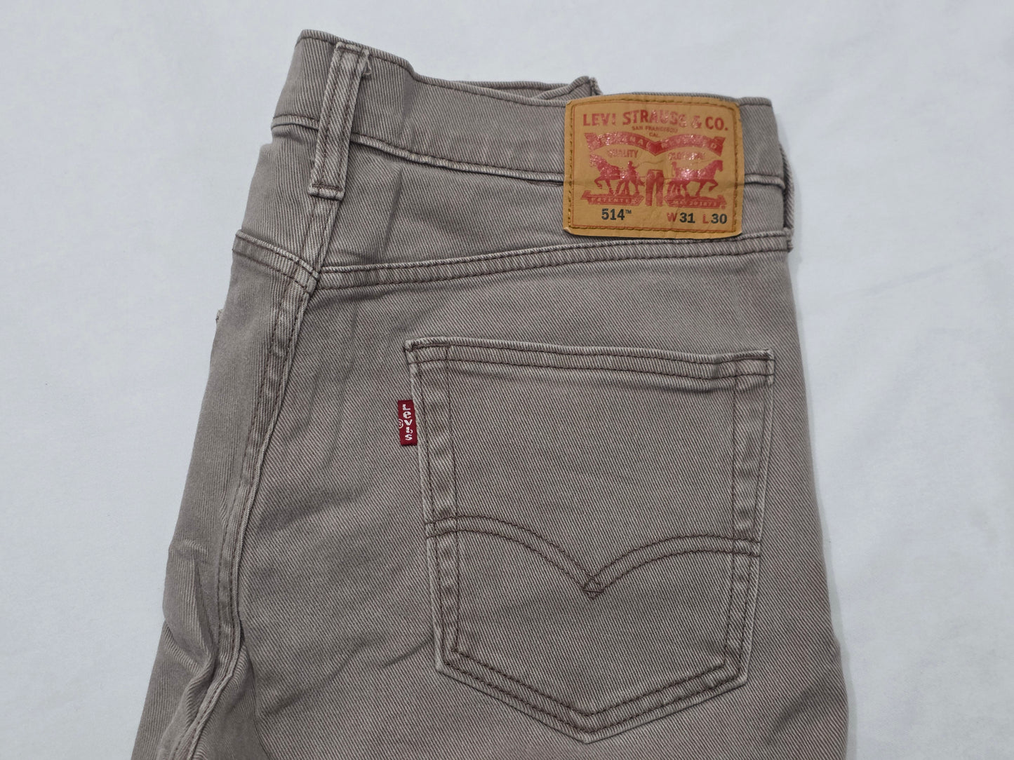Pantalon Recto Levis 514 31x30 Cafe Deslavado (Usado)