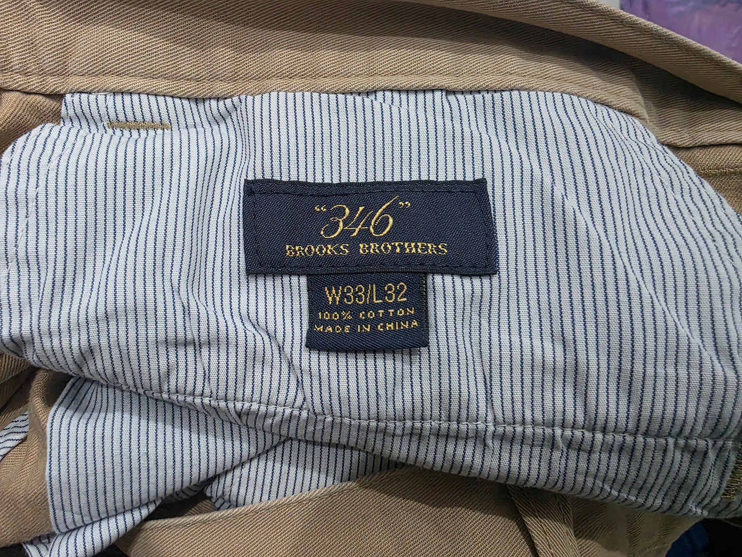 Pantalon Recto Brooks Brothers 33x32 Cafe (Usado)