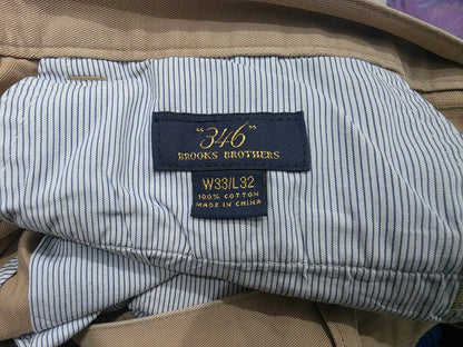 Pantalon Recto Brooks Brothers 33x32 Cafe (Usado)