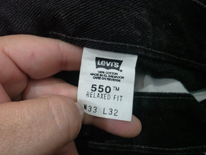 Pantalon Recto Vintage Levis 550 33x32 Negro (Usado)