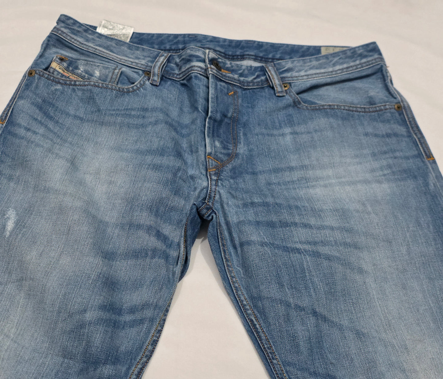 Pantalon Recto Diesel Talla 34 Azul Claro (Usado)