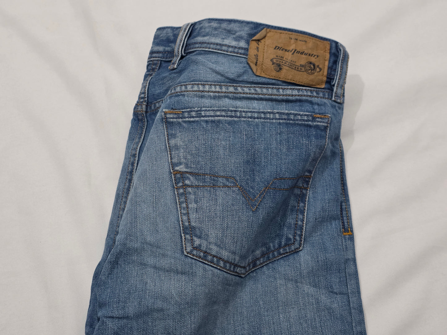 Pantalon Recto Diesel Talla 34 Azul Claro (Usado)
