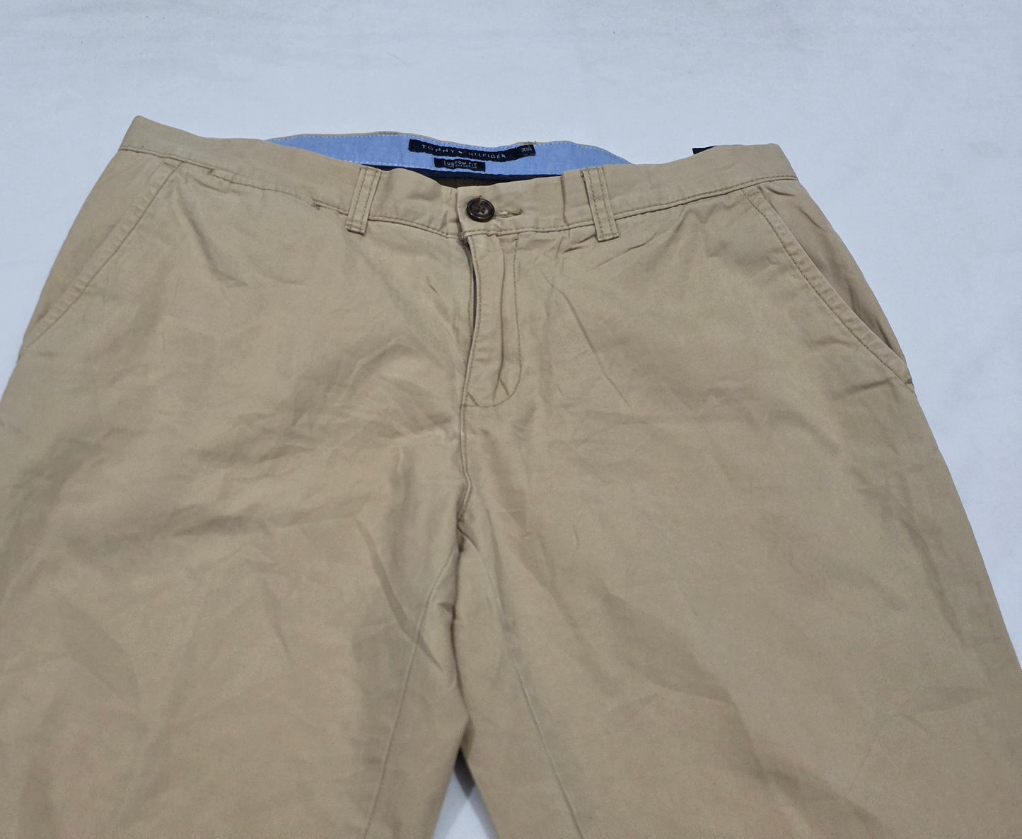 Pantalon Custom Fit Tommy Hilfiger 34x32 Cafe (Usado)
