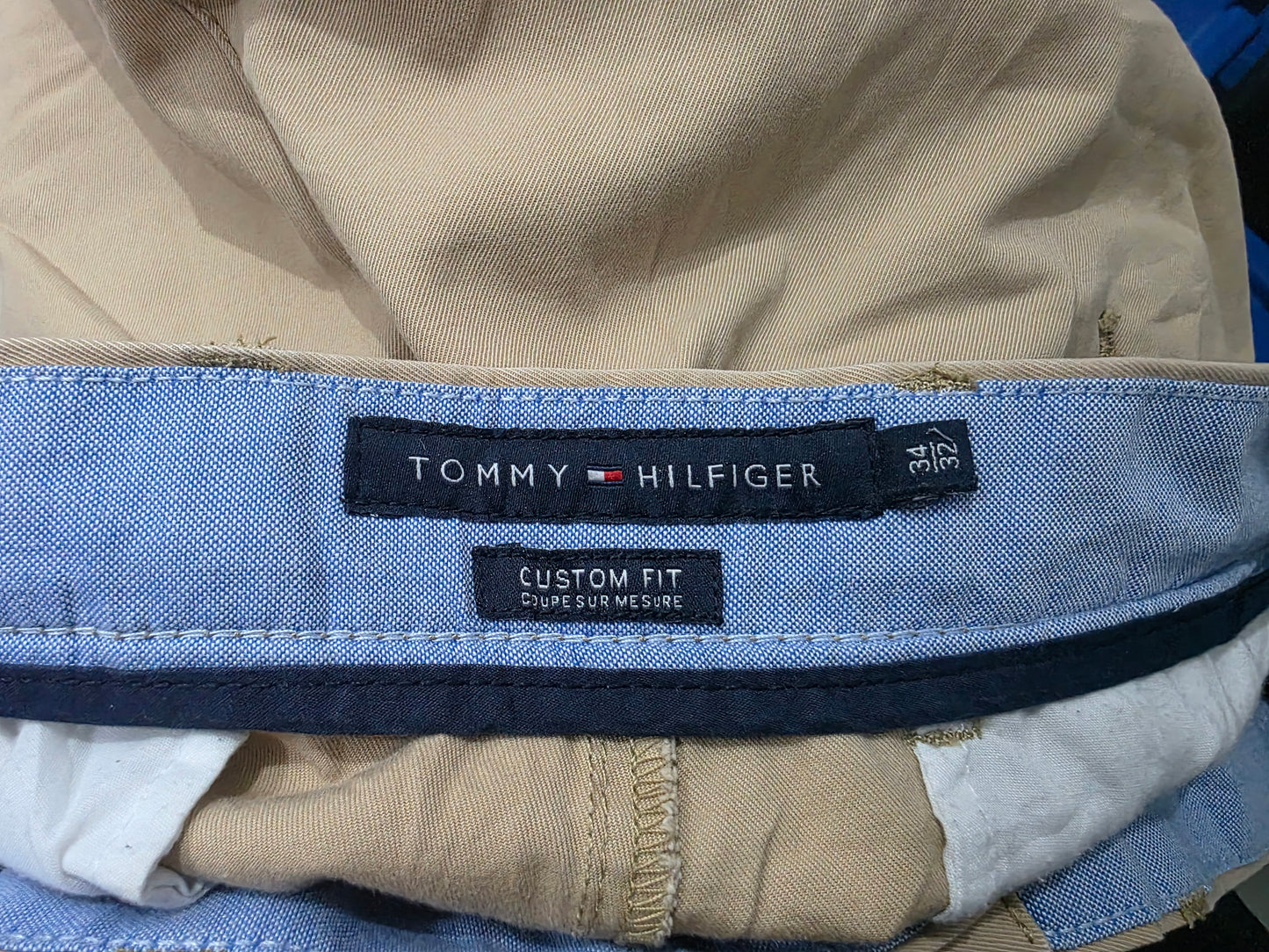 Pantalon Custom Fit Tommy Hilfiger 34x32 Cafe (Usado)