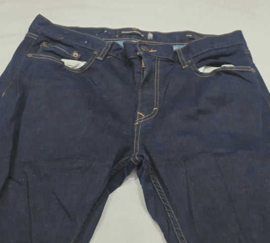 Pantalon Slim Banana Republic 35x32 Azul Marino (Usado)